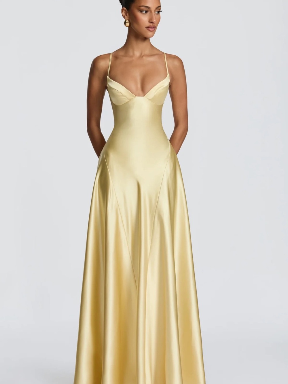 NWT Babyboo Asterin Maxi Dress - Lemon - Size L - Picture 8 of 9